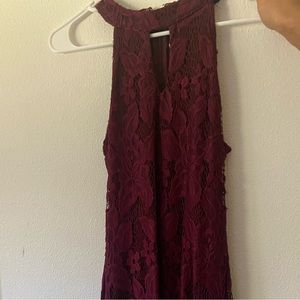 Maroon body-con dress